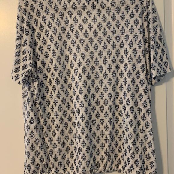 Liz Claiborne short sleeve ruched bottom side tie top Size XL Spring Summer - Picture 3 of 3